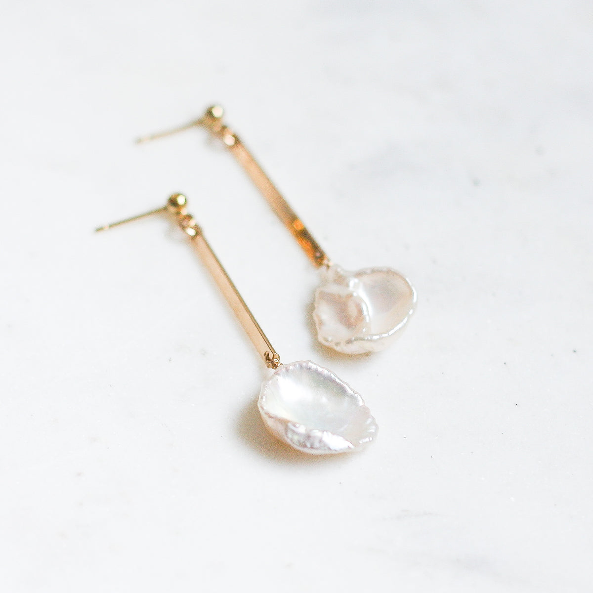Iris Earrings - Keshi Pearls – Amelia Lawrence Jewelry