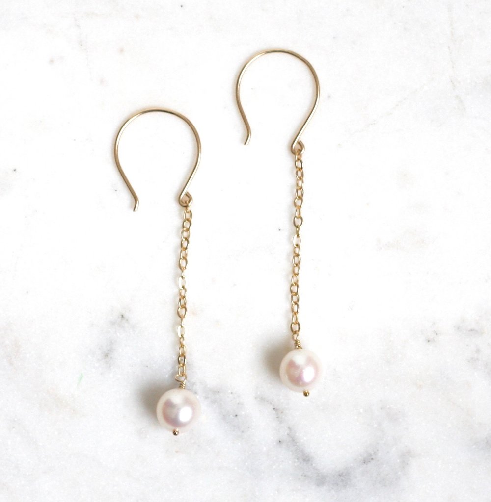 Suzanne Dangle Earrings - Pearl - Amelia Lawrence Jewelry