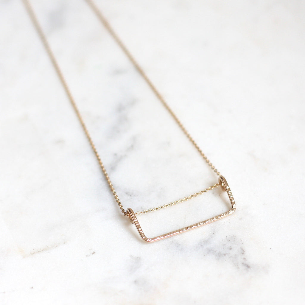 August Necklace - Rectangle - Amelia Lawrence Jewelry