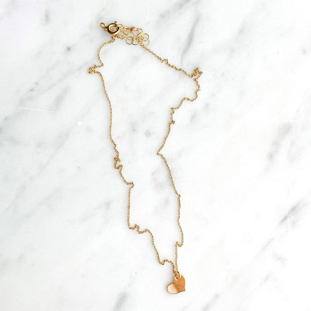 Heart Drop Necklace - Amelia Lawrence Jewelry