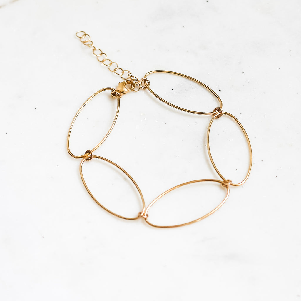 Double Time Bracelet - Large Links - Amelia Lawrence Jewelry