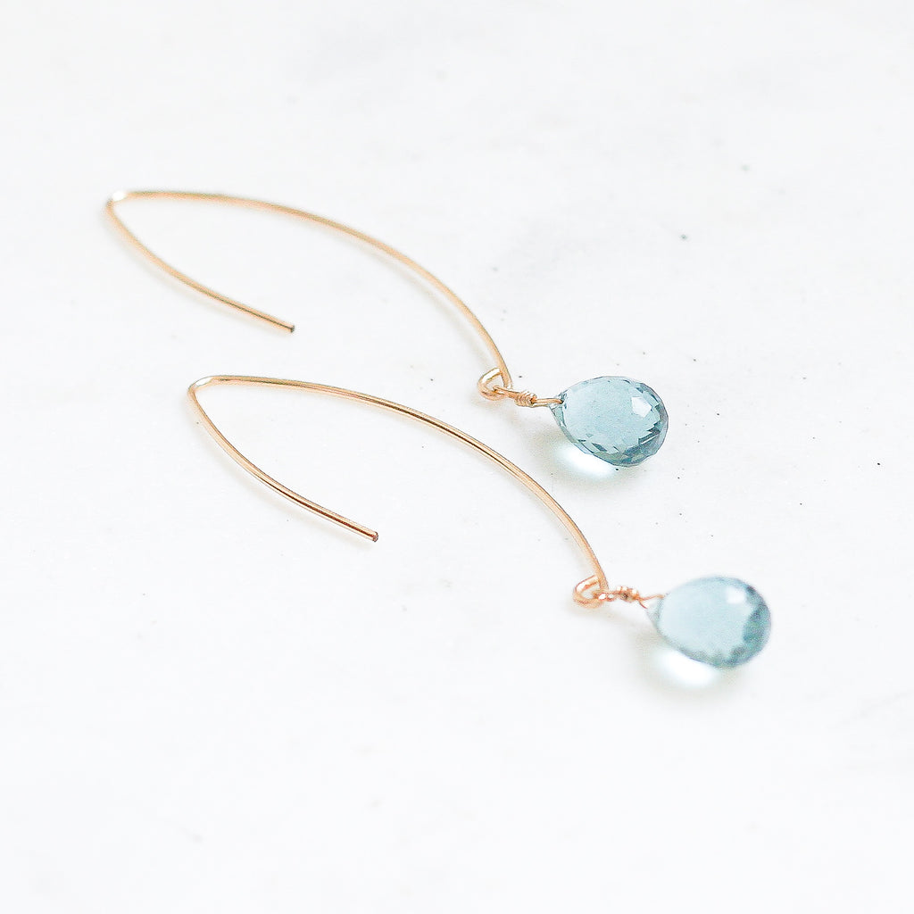 Amelia Earrings - Blue Quartz - Amelia Lawrence Jewelry
