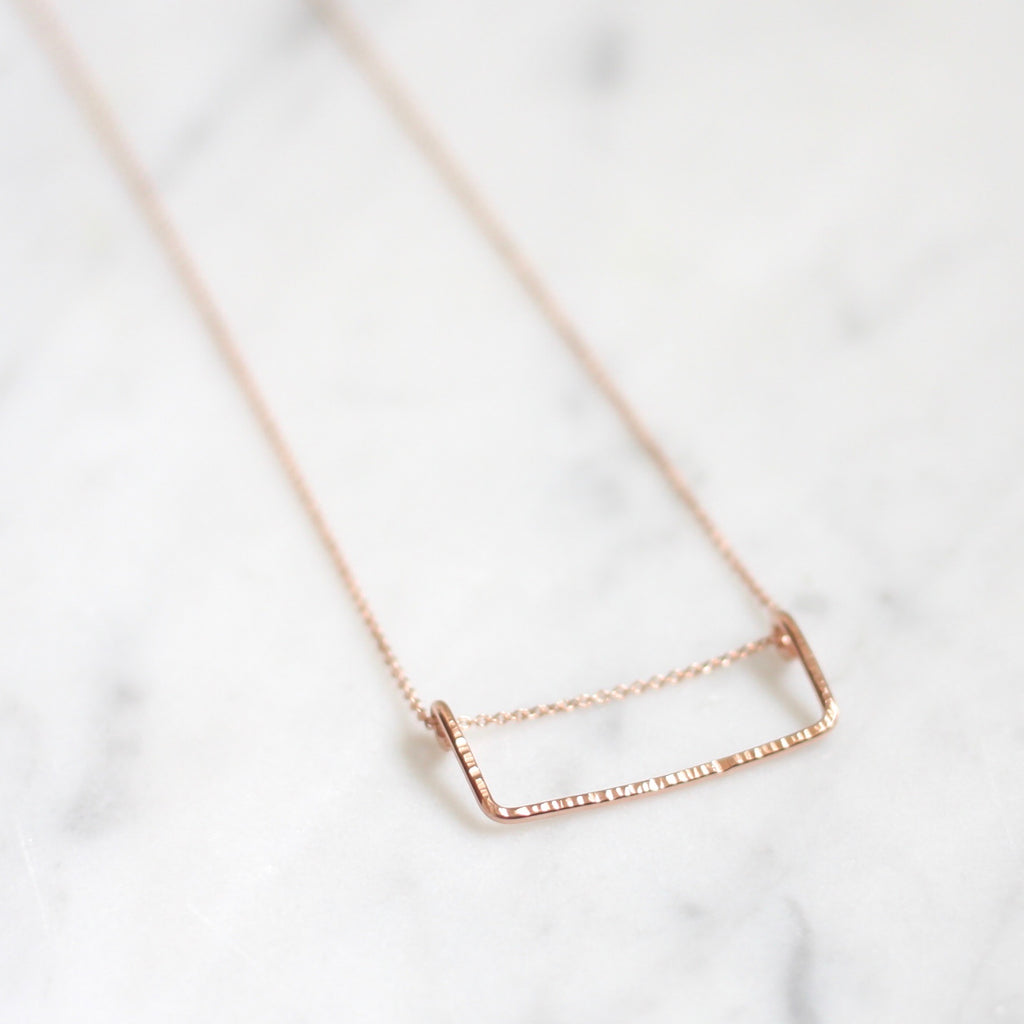 August Necklace - Rectangle - Amelia Lawrence Jewelry