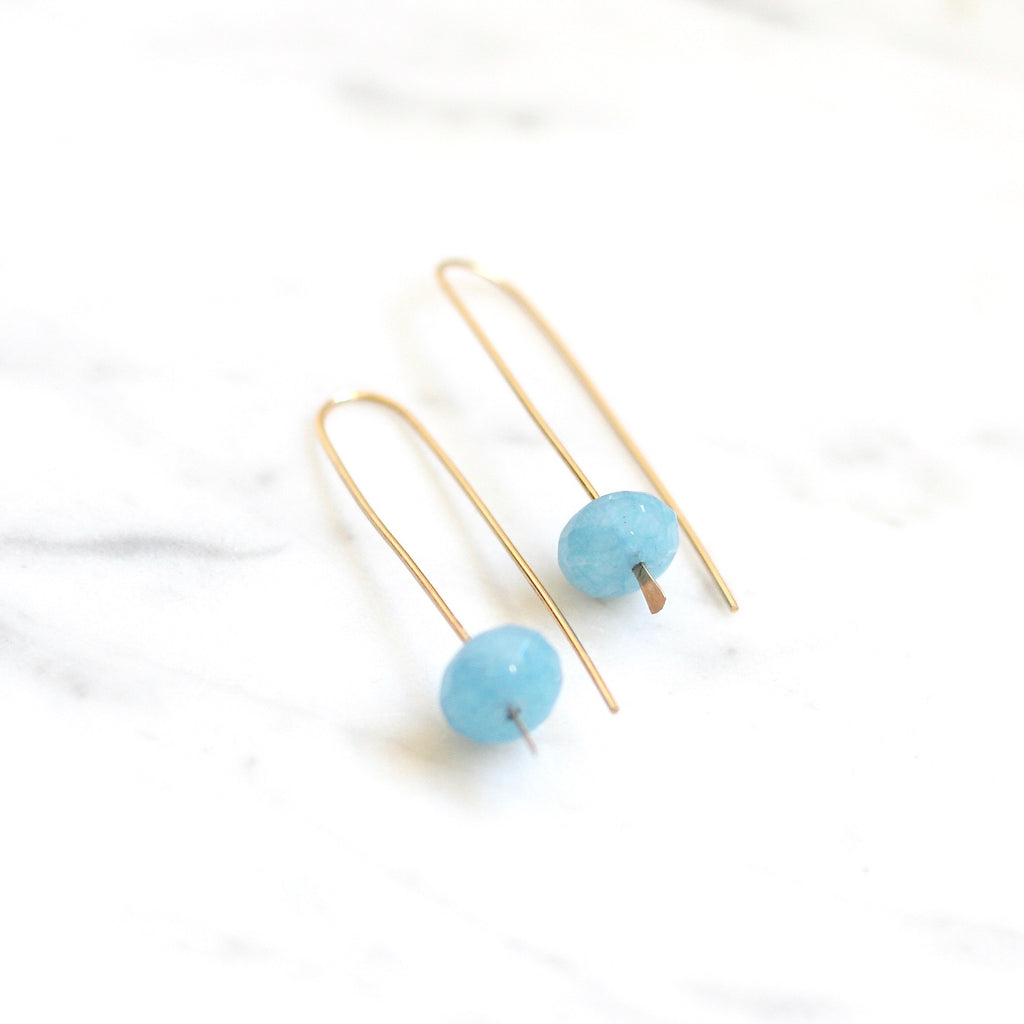 Meline Earrings - Blue Quartz - Amelia Lawrence Jewelry