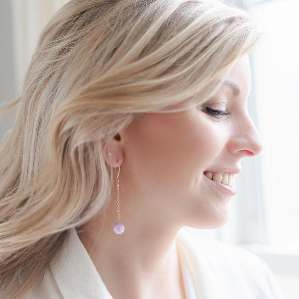 Suzanne Dangle Earrings - Amethyst - Amelia Lawrence Jewelry
